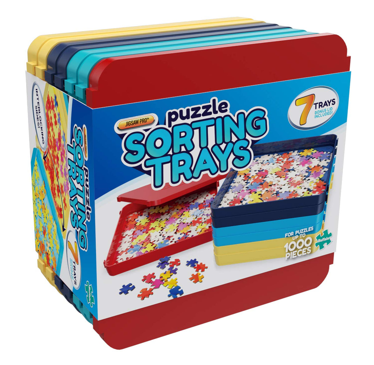 Buffalo Games  Puzzle Sorting Trays  7 Count (Pack of 1)