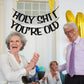 Holy Shit You'Re Old Banner Black Glitter For 30Th 40Th 50H 60Th 70Th 80Th 90Th Funny Birthday Banner Sign Bunting Party Decor Photo Booth Props (Black)