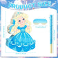Threan Princess Piñata Girl Princess Party Piñata Set, Winter Party Piñata Princess Piñata Stick Blindfold Mask For Winter Princess Theme Girl Baby Birthday Party Supplies Decoration