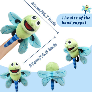 Justqunseen Hand Puppet Realistic Plush Puppet 13'',Insect Animal Puppets For Kids Insect Stuffed Animal Hand Puppet With Moveab