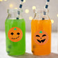 Outus 500 Pieces Pumpkin Stickers Halloween Roll Stickers Round Circle Face Stickers for Halloween Party Decoration