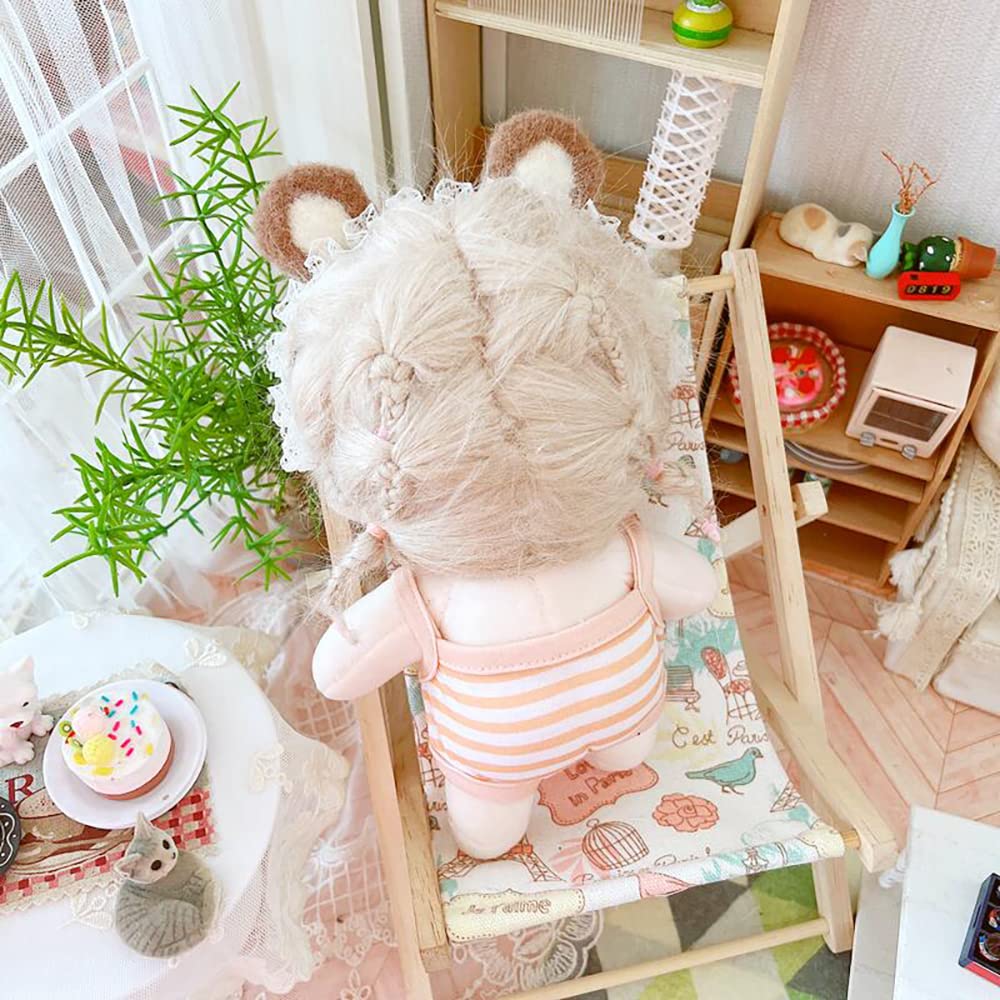 Niannyyhouse 20Cm Plush Doll Clothes Camisole Romper Kpop Doll Dress Up (Purple+Blue)