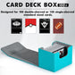 Zlca Card Deck Box For Trading Cards, Mtg Commander Deck Box Holds 120+ Single Sleeved Cards, Leather Magnetic Card Storage Box Fits For Tcg Ccg Magic Cards (Turquoise)