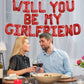 TONIFUL 16 Inch Red Will You Be My Girlfriend Letter Balloons Be My Girlfriend Proposal Balloon Banner for Romantic Valentines