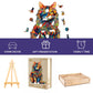 Jigfoxy Wooden Puzzle For Adults, Cat Wooden Jigsaw Puzzles For Adults, Unique Animal Shape Wood Cut Puzzles For Family Friend (M-11.7 * 9.4In-190Pcs)