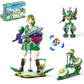 3 in 1 BOTW Building Set  Transforms to 3 Different Zelda Figures- from Link Holding Master decorative replica blade  to Battle Robot  to Glider Bike  Compatible with Lego Zelda (850PCS)