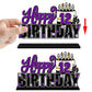 Lingteer Happy 12Th Birthday Purple Acrylic Table Topper Centerpieces Set - Cheers To Twelve Years Old Birthday 12Th Bday Party Gift Decorations.