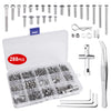 CrazyHobby 288pcs RC Screw Kit Hardware Fasteners Compatible with Traxxas Slash 1/10 2WD 4X4 RC Car