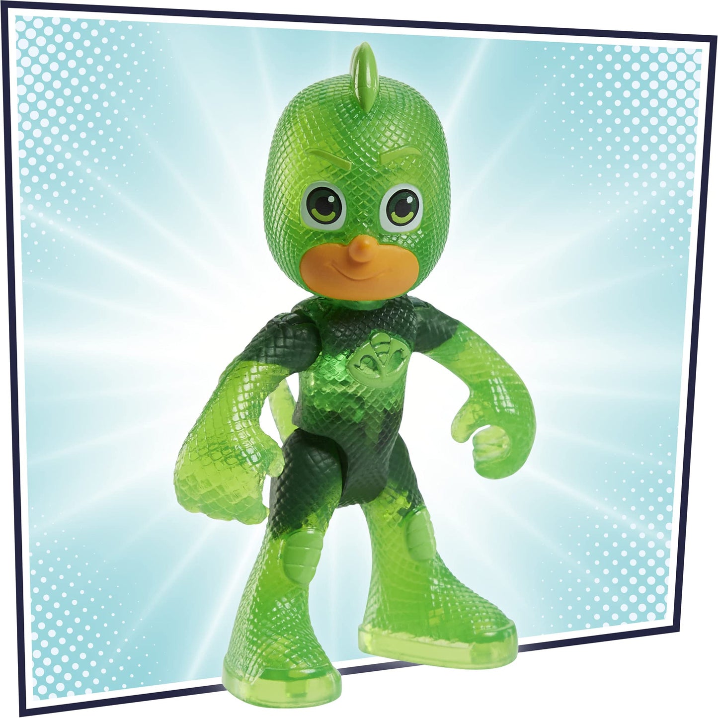 Pj Masks Toys Glow & Go Gekko-Mobile, Light Up Toy Cars, Includes Gekko Action Figure, Preschool Toys, Superhero Toys For 3 Year Old Boys And Girls And Up