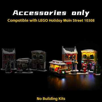 Brickbling Led Light Compatible With Lego 10308 Holiday Main Street Building Set Creative Lights, Gift Idea Compatible With Lego Fans (Without Model)