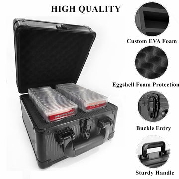 Wutonmu Graded Card Storage Box, Psa Storage Case Compatible With 90 Card Slabs, Toploaders Storage Case, Trading Card Box For G