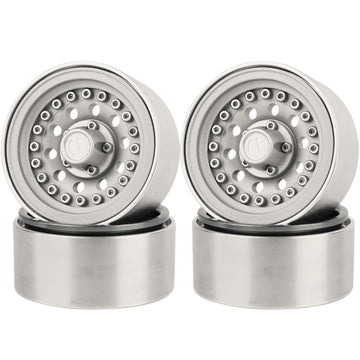 RZXYLRC 1/10 RC Crawler 4Pcs 1.9 Inch Beadlock Wheel Hub Rim Rims Aluminum Alloy for TRX4 TRX6 Axial SCX10 III AXI03007 GRT EX86