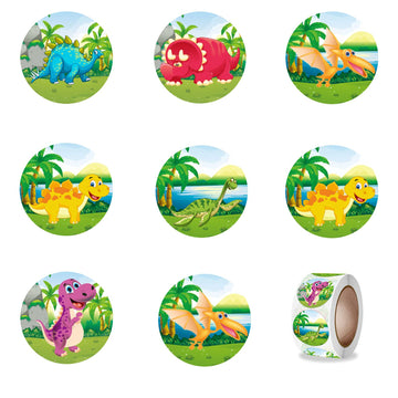 Roranic Dino Reward Stickers For Kids.1 Inch 500 Count Dinosaurs Stickers For Toddlers In 6 Designs.Teacher Supplies For Classro