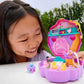 Polly Pocket Compact Playset - Something Sweet Cupcake, 15 Pieces, Multicolor, Includes 2 Micro Dolls & Accessories, Model HKV31