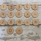Haoser Maths Numbers And Counting Discs And Tokens  Montessori Toys  Learning Numbers For Kids  Wooden Toy  Learning Discs 