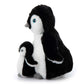 The Petting Zoo Penguin Plush Toy - Mom and Baby Stuffed Animals, 12 Inch, Black and White, Fabric, Model 316520