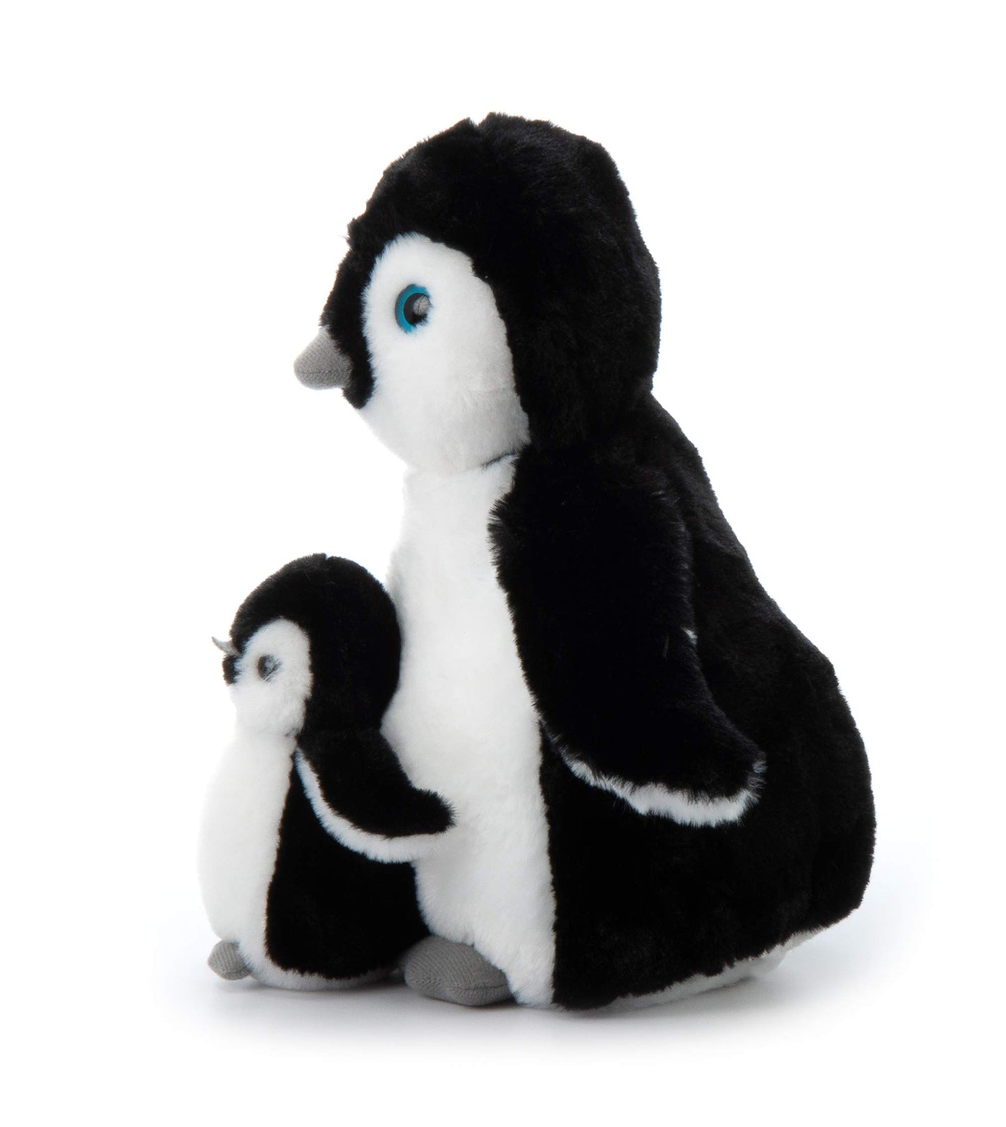 The Petting Zoo Penguin Plush Toy - Mom and Baby Stuffed Animals, 12 Inch, Black and White, Fabric, Model 316520