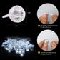 Aogist 100pcs White LED Balloon Lights, Mini Round Plastic Lamps for Indoor Outdoor Events, Halloween, Christmas, Weddings