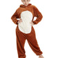 Casabaco Kid Reindeer Onesie Pajamas Deer Halloween Costume Boy Girl Animal Onepiece (Brown, 8-9Years)