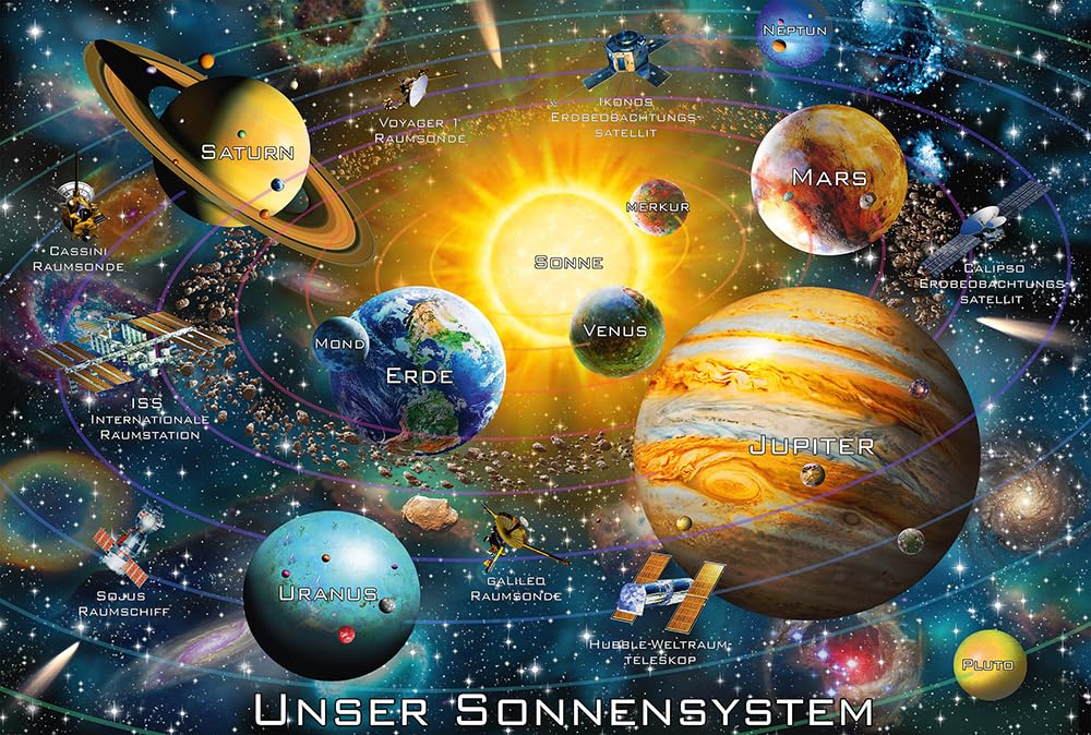 Schmidt Spiele 56308 Our Solar System, 200 Pieces Childrens Puzzle