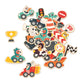 Janod - 24 Bolid Wooden Magnet - Magnetic Educational Game - Magnetic Whiteboard Accessories - from 24 Months, J09641