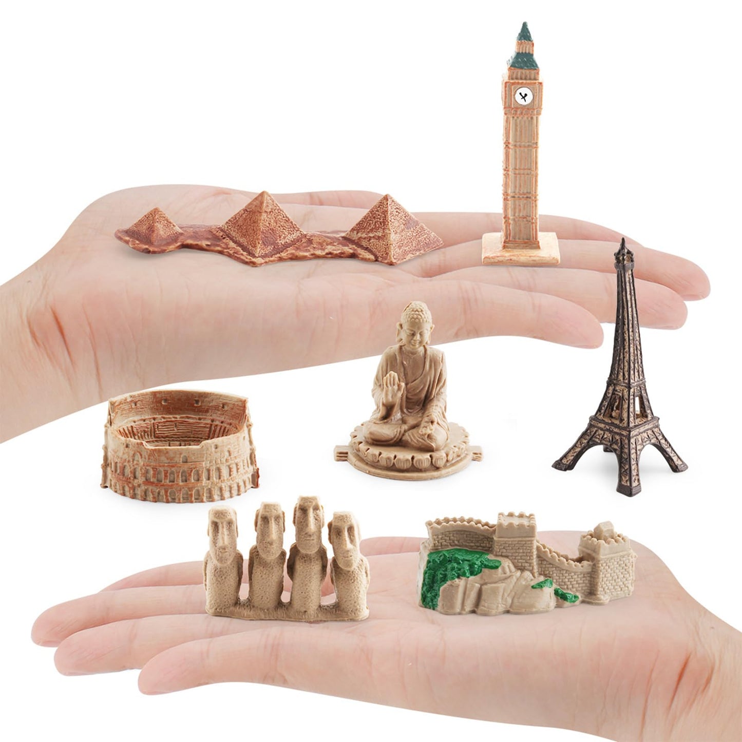 Onest 14 Pieces Mini Egyptian Figurine Playsets Famous Architecture Figurines Toys For Boys And Girls