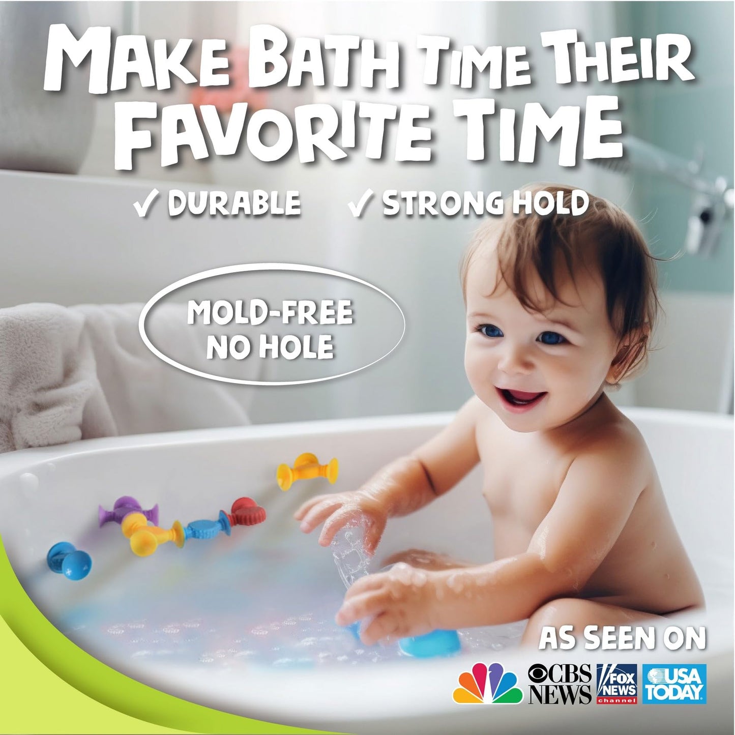 Bunmo Easter Basket Stuffers - Suction Bath Toys - Connect, Build, Create - Bath Toy - Easter Basket Essentials - Stimulating Sensory Toy - Non-Mouthable Toy 3+ - Textured 10 Pack