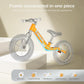 12' Balance Bike For 2, 3, 4, 5 Year Old Boys And Girls, Lightweight Nylon Frame Toddler Training Bike No Pedal Bikes For Kids With Adjustable Seat And Air Tires (Yellow)