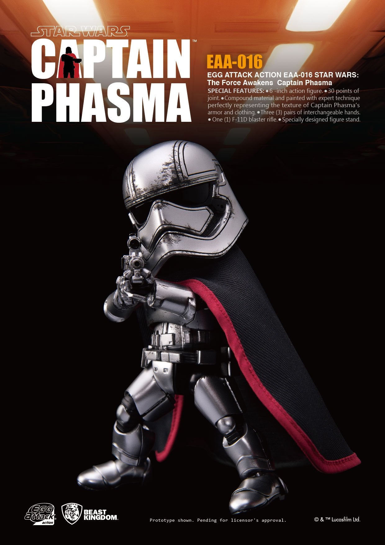 Beast Kingdom Egg Attack Action EAA-016 Captain Phasma Action Figure