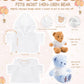 Litherr S 24 Pcs Stuffed Bear Clothes Bulk Sublimation Blank Stuffed Animal Shirt Plush Bear T Shirt Classic Bear Hoodie Tee Shirt Fit 14-18 Inches Stuffed Dolls