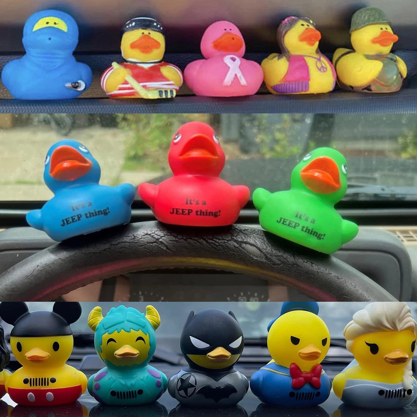 Generic 40Pcs Duck Plug - Rubber Duck Mount & Holder for Car Dash, Black, Includes Double-Sided Stickers, Perfect Gift for Car Lovers