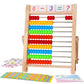 Woodmam Wooden Abacus For Kids Math, Educational Counting Toy With Counting Sticks And Number Alphabet Cards, Preschool Learning Toys Gift For Boys Girls Age 3+ Years Old