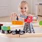 Hape Cargo Delivery Loop Train and Railway Toy Set Multicolor  19.69'' L x 15.75'' W x 4.72'' H