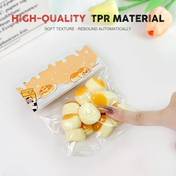 Taba Squishy Toys Valentines Cute Kawaii Cat Paw Squeeze Toys  Sticky Squishy Fidget Toys Silicone Squeeze Toy for Stress Relief Cute Soft Toys Best Valentines Gift for Anniversary (Small bun)