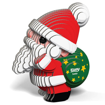 Eugy Santa 3D Puzzle, 24 Piece Eco-Friendly Educational Toy Puzzles For Boys, Girls & Kids Ages 6+