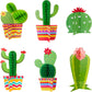 Gejoy 6 Pieces Cactus Party Decorations Cactus Honeycomb Table Centerpieces Paper Cutouts for Back to School Fiesta Cinco De May