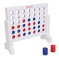 Gosports 1 Foot Width Premium 4 In A Row Game, Choose Between Classic White Or Dark Stain - With Connect Coins, Portable Case An