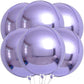 Katchon, Big Purple Mylar Balloons - 22 Inch, Pack Of 6 | 4D Round Balloons, Light Purple Foil Balloons | Purple Metallic Lavender Balloons For Lavender Party Decorations | Metallic Purple Balloons