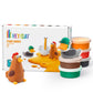 HEY CLAY Colorful Modeling Air Dry Clay for Kids 6 cans with Fun Interactive Instructions App - Kids Activities Age 3+ (Farm Bir