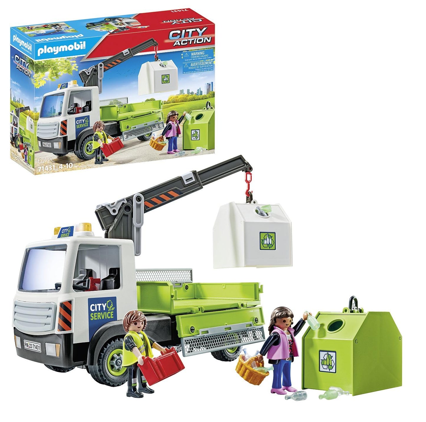 Playmobil City Action Truck Transport Bin, Piccolo Size, Multicoloured, Model 71431, Plastic Construction