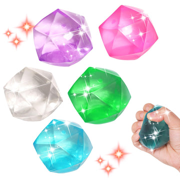 5Pcs Masonry Ice Squishy Stress Balls-Stress Cube -Diamond Sugar Balls Slow Rise-Sensory Fidget Toy For Your Best Mellow And Chi