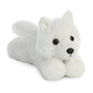 Aurora® Adorable Mini Flopsie™ White Wolf Stuffed Animal - Playful Ease - Timeless Companions - White 8 Inches