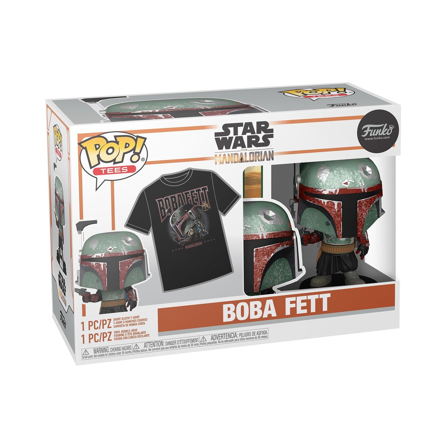 Funko Pop & Tee: Sw- Boba Fett- L