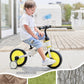 Ubravoo Trike To Bike Riding Tricycles For Boys Girls 2-5, Fit 'N Joy Kids Balance Bike With Pedals & Training Wheels Options, 4-In-1 Starter Toddler Training Bicycle (Yellow-White)