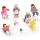 Skylety 10 Pcs Wooden Dollhouse Set Of Mini People Figures Dolls Wooden Doll Pretend Play Figures Accessories For Pretend Dollhouse Toy(Classic Style)