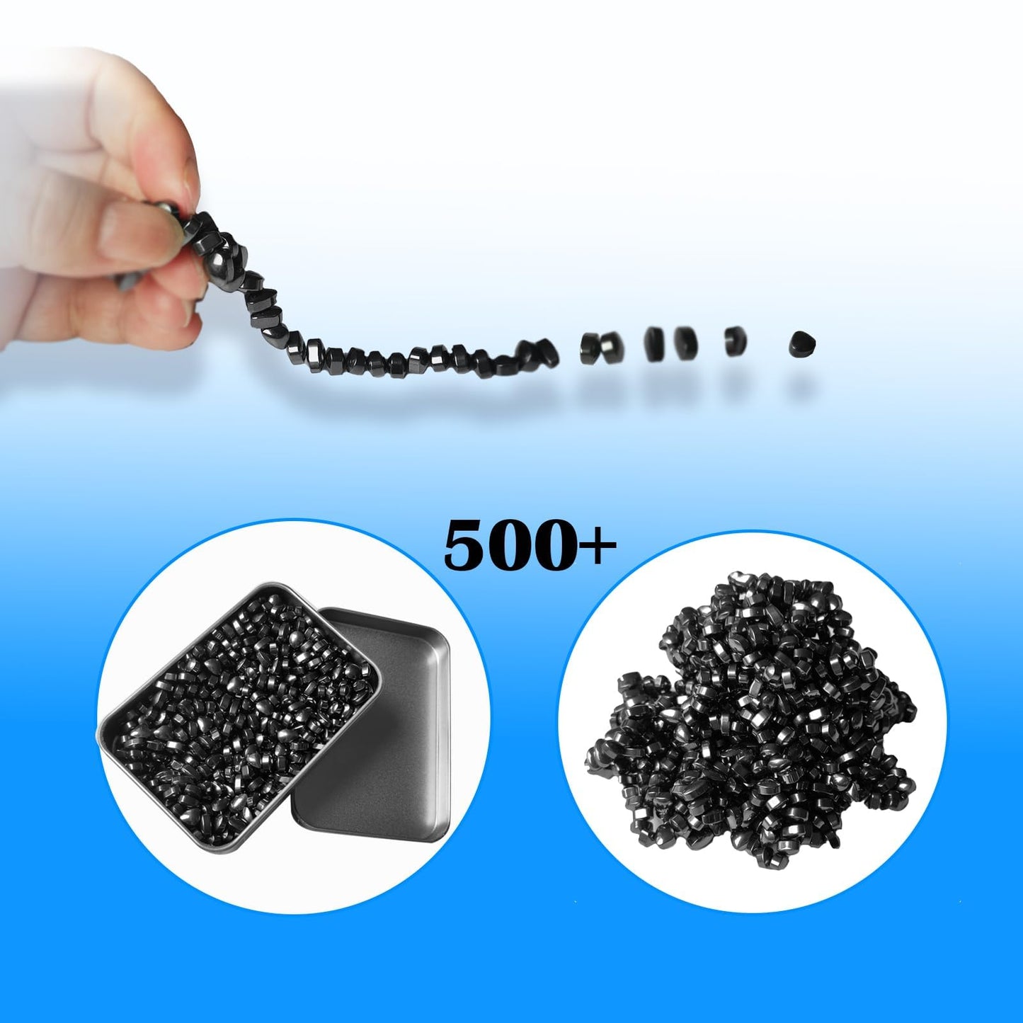 FSFHSJ Mini Magnetic Balls  Over 500 Ferrite Mini Magnet Stones  mature-themed Fidgets Magnetic Balls Toys for Anxiety and Stress  Desk Toys in Office  Metal Putty Fidget Magnets Gift for mature-themeds