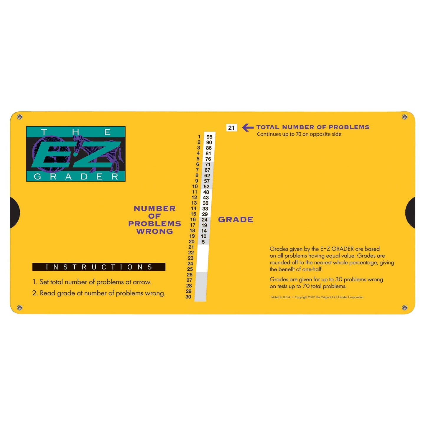 Original E-Z Grader Ez-7000-3 Large Print E-Z Grader, 3/Pack