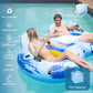 Sunrio 2024 New River Floats for mature-themeds Heavy Duty Pool Floats enhanced River Tube with Mesh Bottom Lake Floats for mature-themeds Pool Floats River Tube for Occupations & Recreation Pool Lounger(Blue-White)