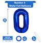 40 Inch Giant Navy Blue Number 0 Balloon, Helium Mylar Foil Number Balloons For Birthday Party, Birthday Decorations For Kids, A