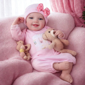 Babeside Lifelike Reborn Baby Dolls Leen - 20-Inch Sweet Smile Realistic Newborn Doll With Feeding Kit Gift Box For Kids Age 3+